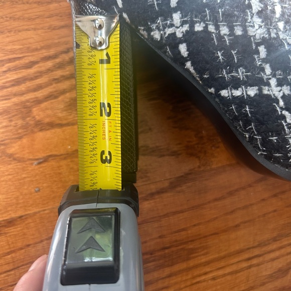 Chic Black and White Tweed Ankle Boots - Picture 4 of 5